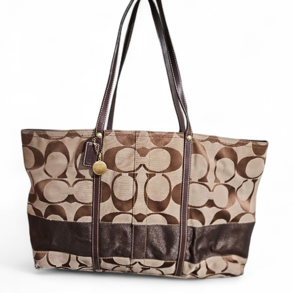 COACH Signature Canvas Tote Brown/beige Circa 2007 | Archive Y2K Era